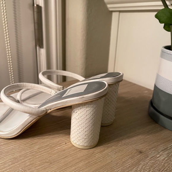 DOLCE VITA White Block Heels - Picture 3 of 4